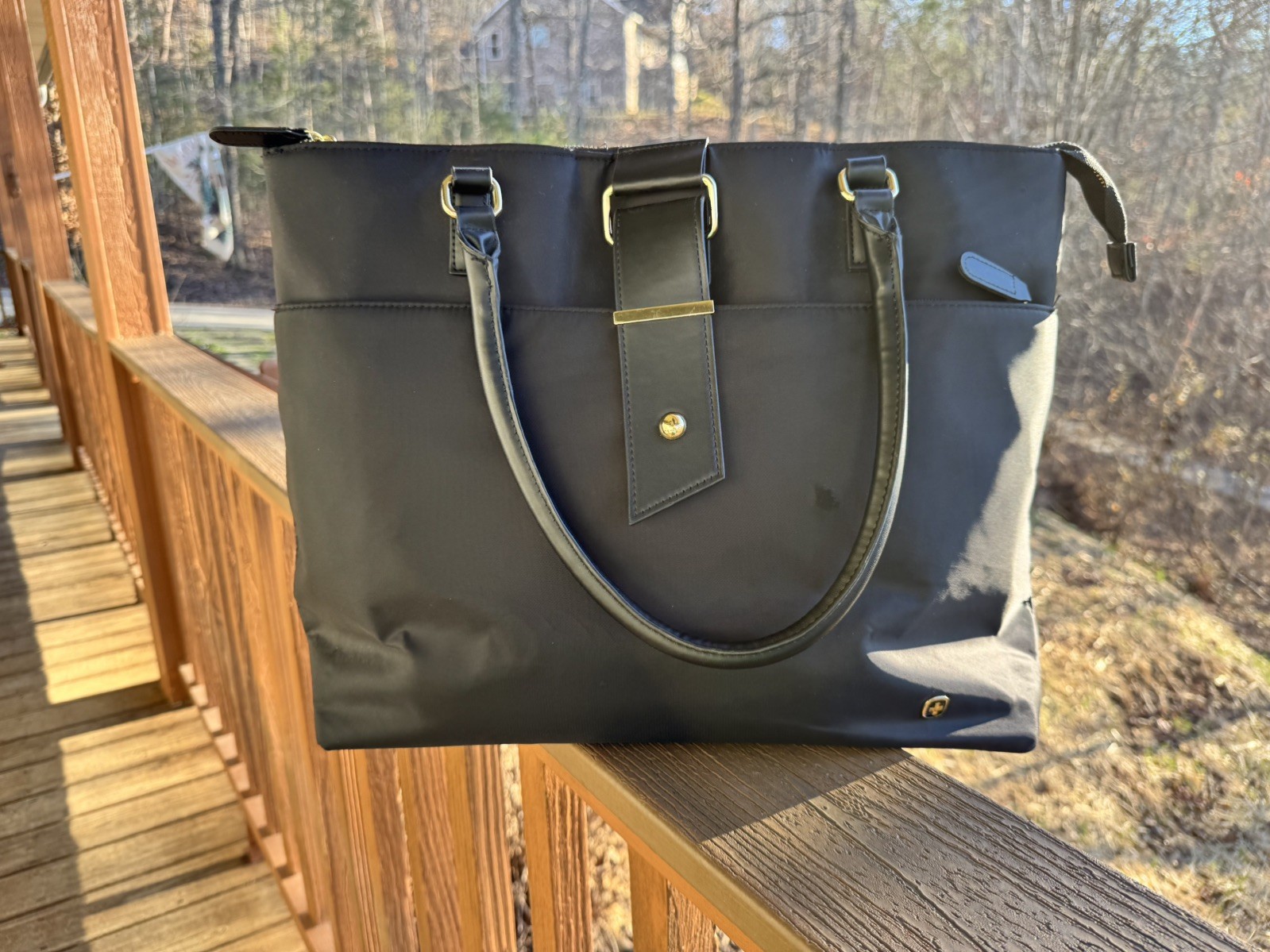 Swiss Gear by Wenger Ana 16" Laptop Business Tote Black Trolly Sleeve NWOT
