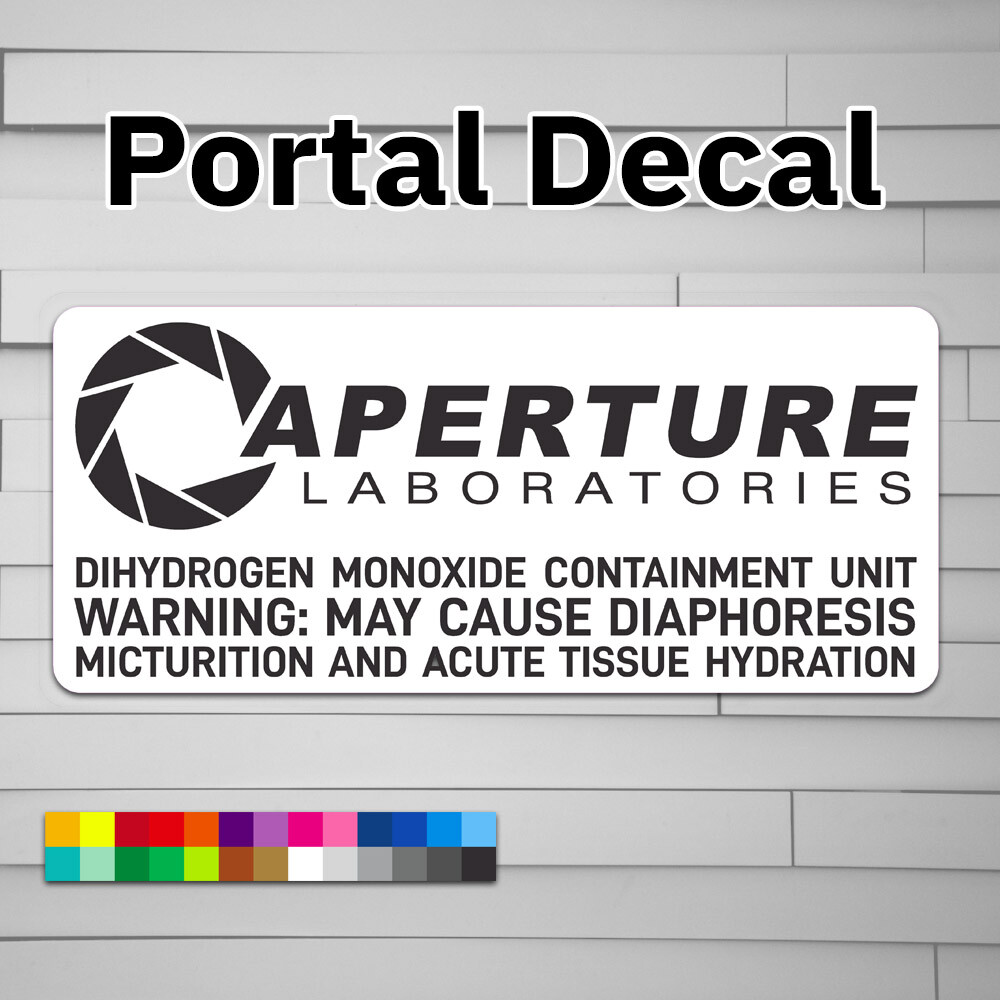Aperture Laboratories Vinyl Decal (Sticker, Car laptop window tumbler water bott