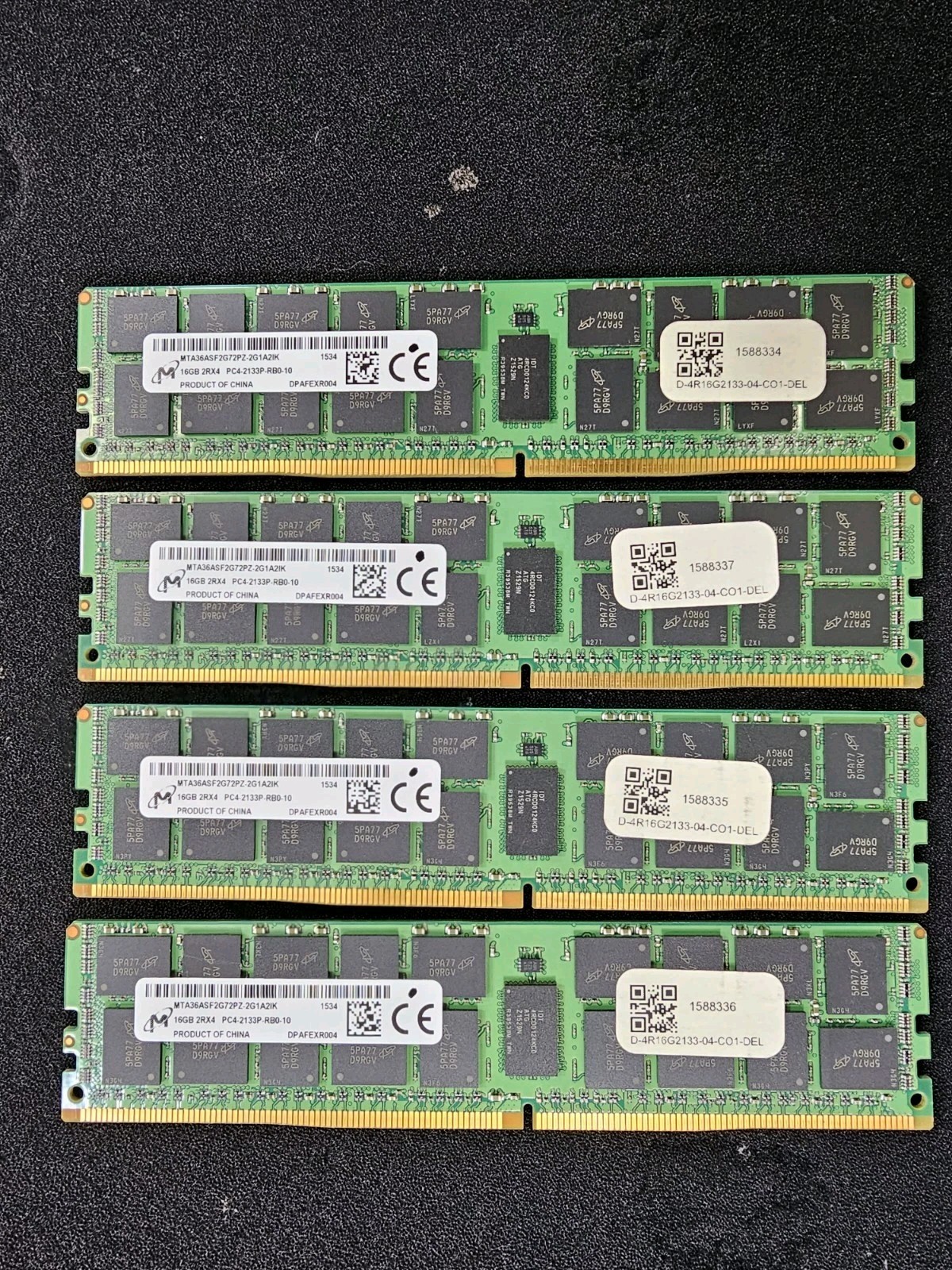 64GB 4x MICRON 16GB 2Rx4 MTA36ASF2G72PZ PC4-17000 DDR4-2133 ECC RAM TESTED