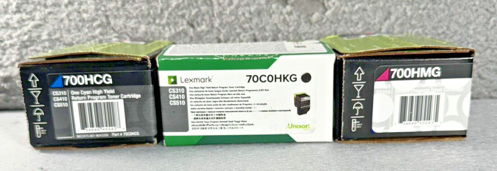 LEXMARK 700HMG, 70C0HKG Toners SET 3 GENUINE SEALED