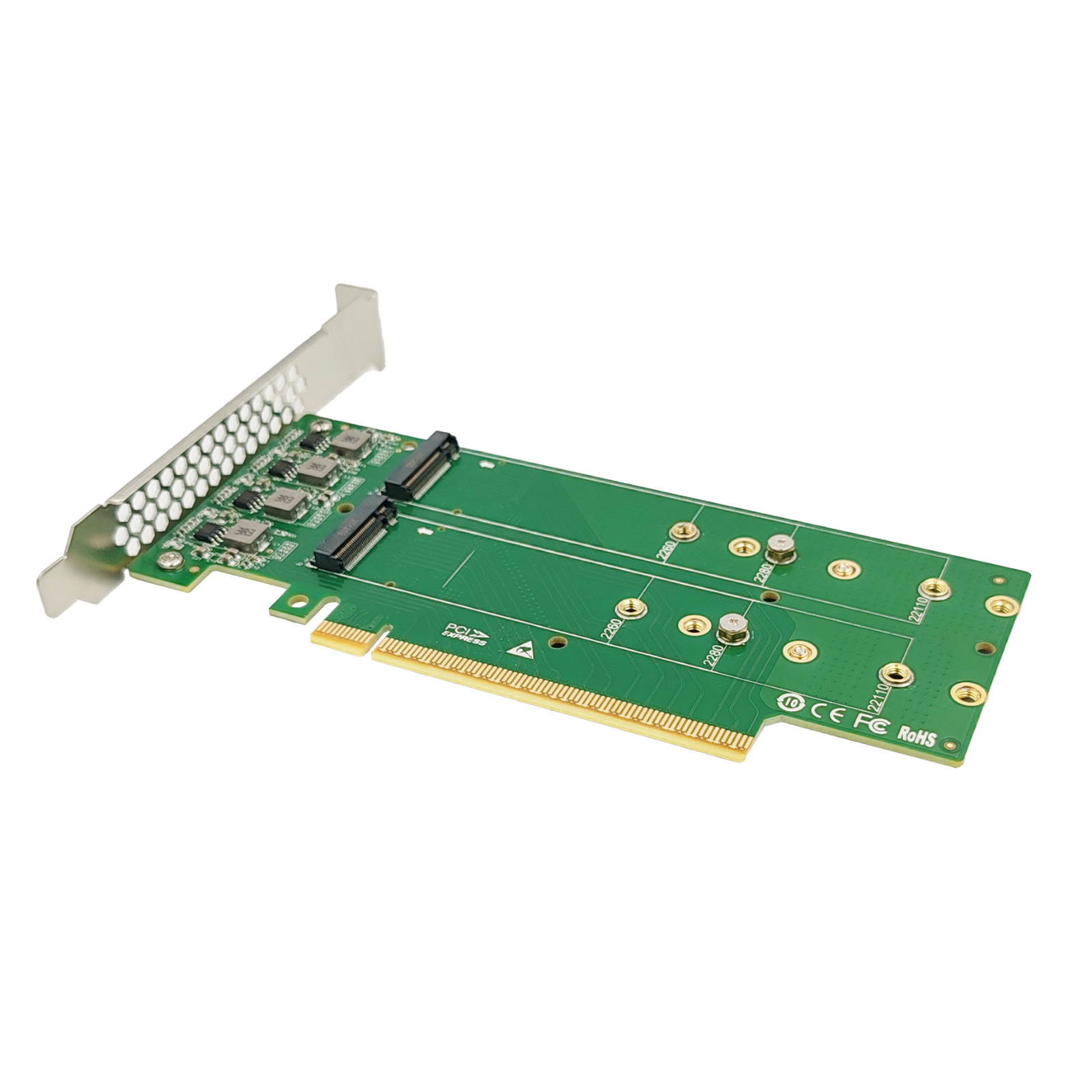 Shinreal PCIe5.0 x16 to 4 M.2 NVMe G5 SSD Adapter