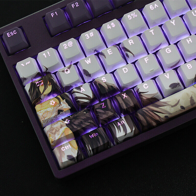 Overlord Albedo Transparent RGB 108Keys PBT OEM Keycaps for Mechanical Keyboard