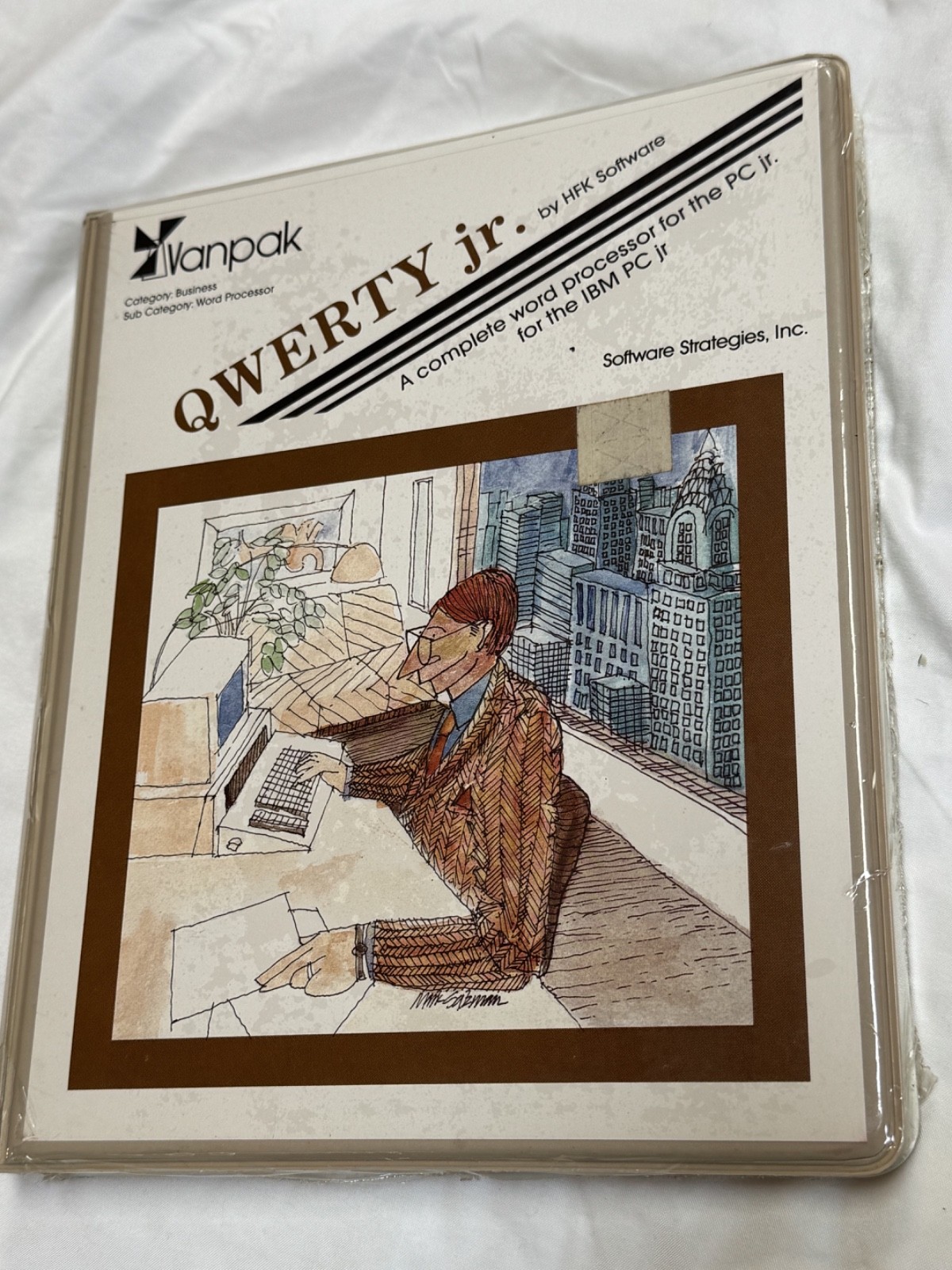 QWERTY jr  IBM PC XT PCjr Software Strategies Vanpak NEW SEALED Word Processor