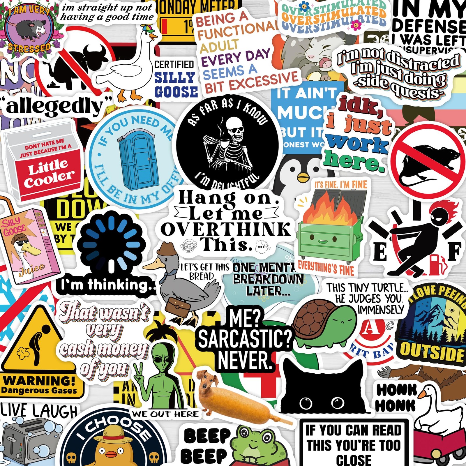 200 Pcs Funny Stickers for Adults (Dirty) Meme Water Bottles Multicolor 