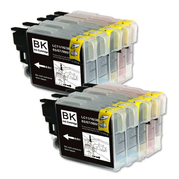10 PK Ink Jet Cartridges fits Brother LC61 DCP-J125 DCP-J140W MFC-990CW MFC-J220