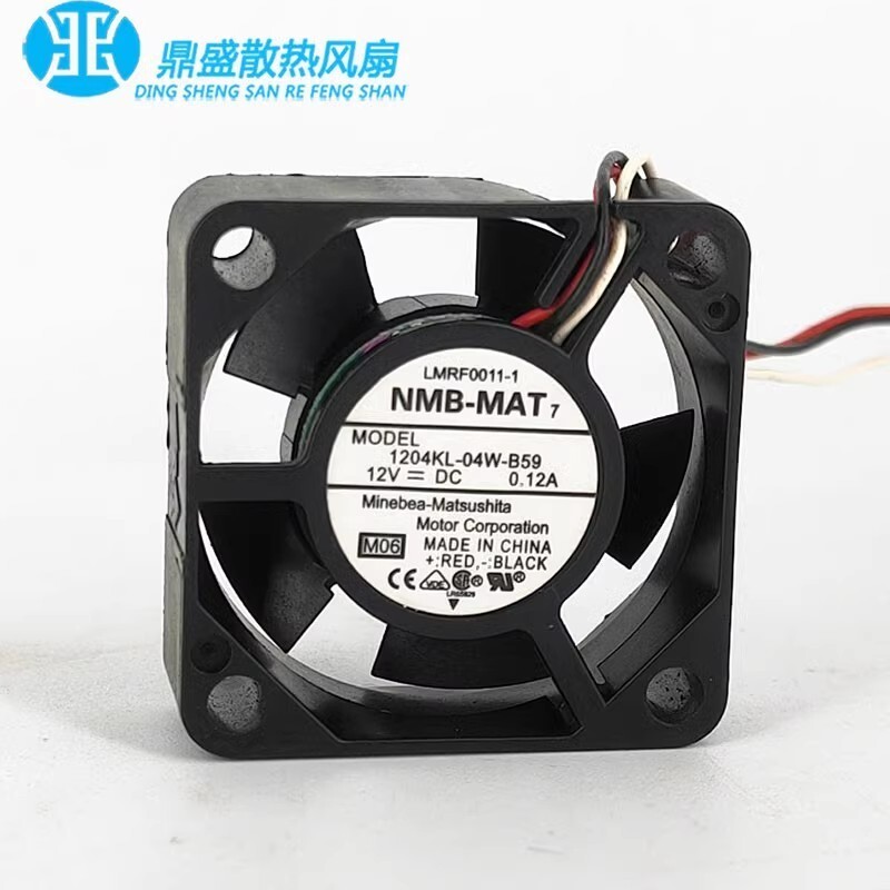 NMB-MAT 1204KL-04W-B59 3010 DC12V 0.12A 3-Wire Frequency Converter Cooling Fan