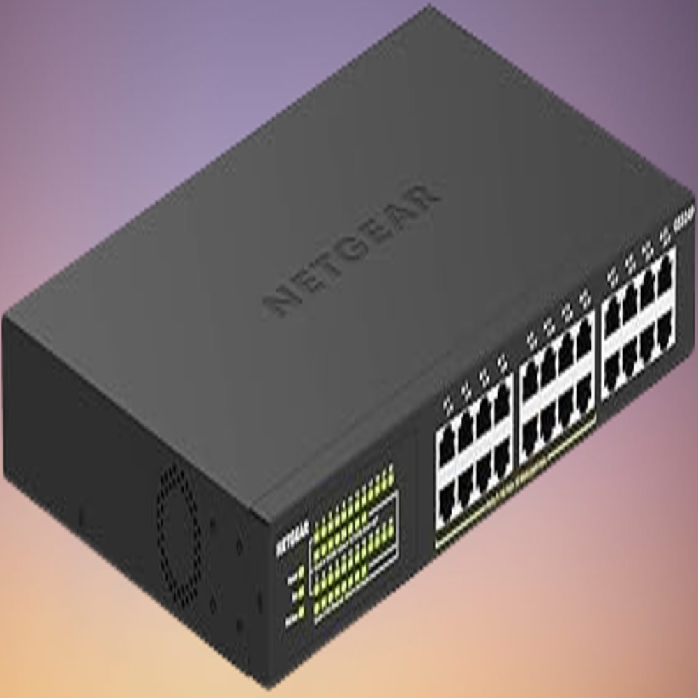 NETGEAR GS324P 24-Port PoE+ Switch Unmanaged, 190W, Gigabit,Desktop or Rackmount