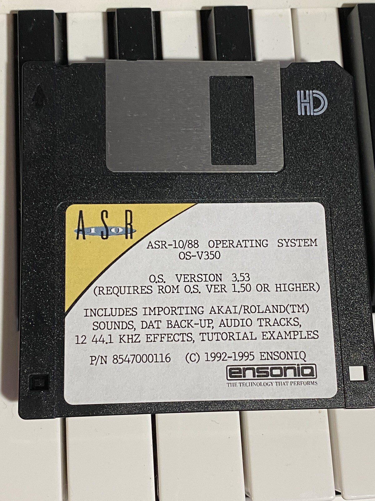 Ensoniq ASR-10 ASR-88 OS 3.53 Disk 12 44.1 KHZ Effects & Tutorial Examples ASR10