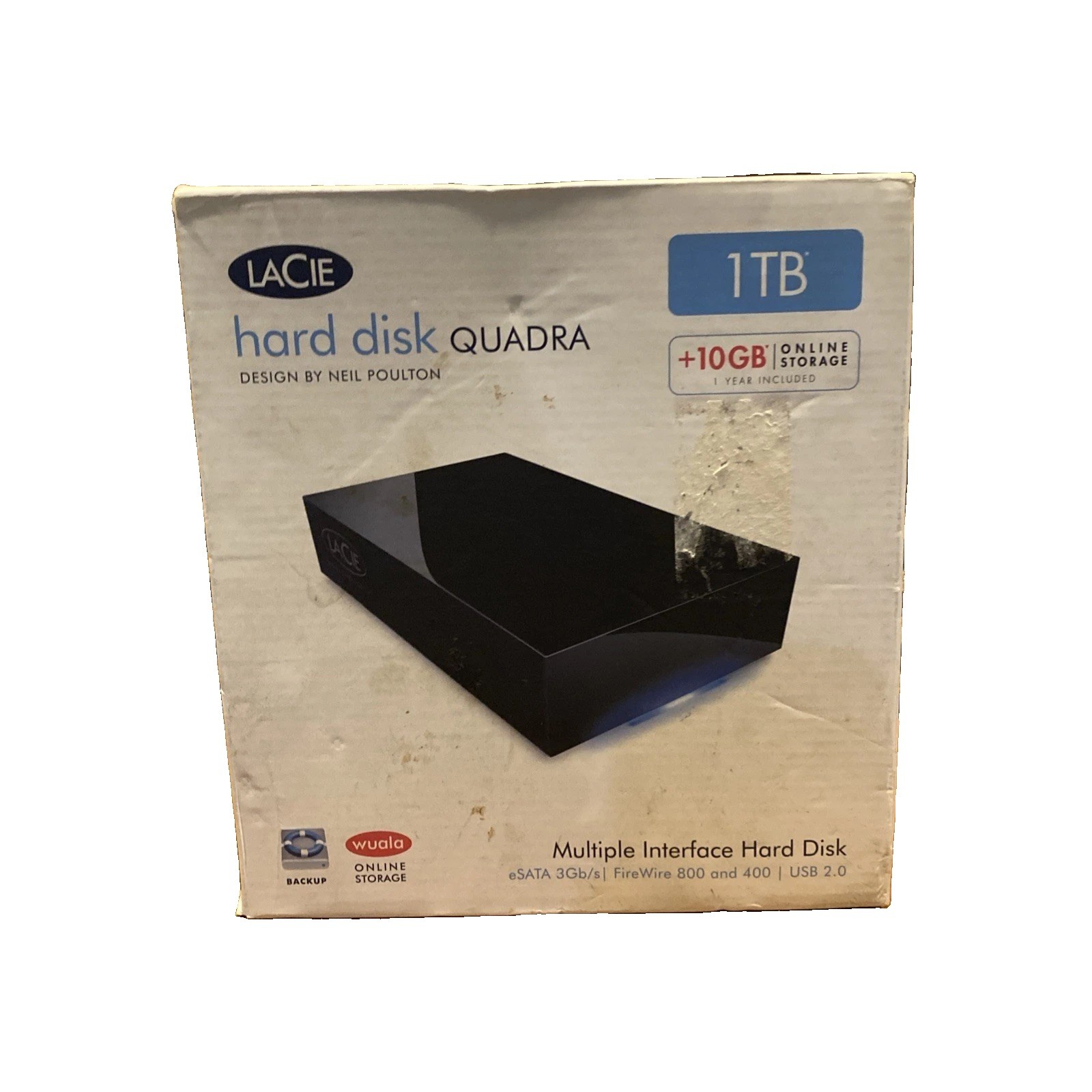 LaCie d2 Quadra 1TB External Hard Drive - FACTORY SEALED / New Old Stock - AS-IS