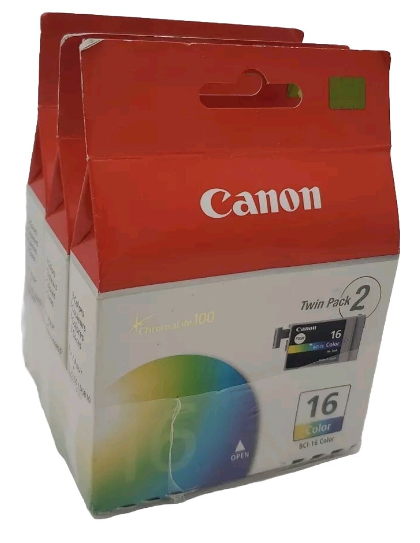 Lot Of 3) Twin Packs Genuine Canon BCI-16 Color Ink 16 Color ~6 Inks -New Sealed