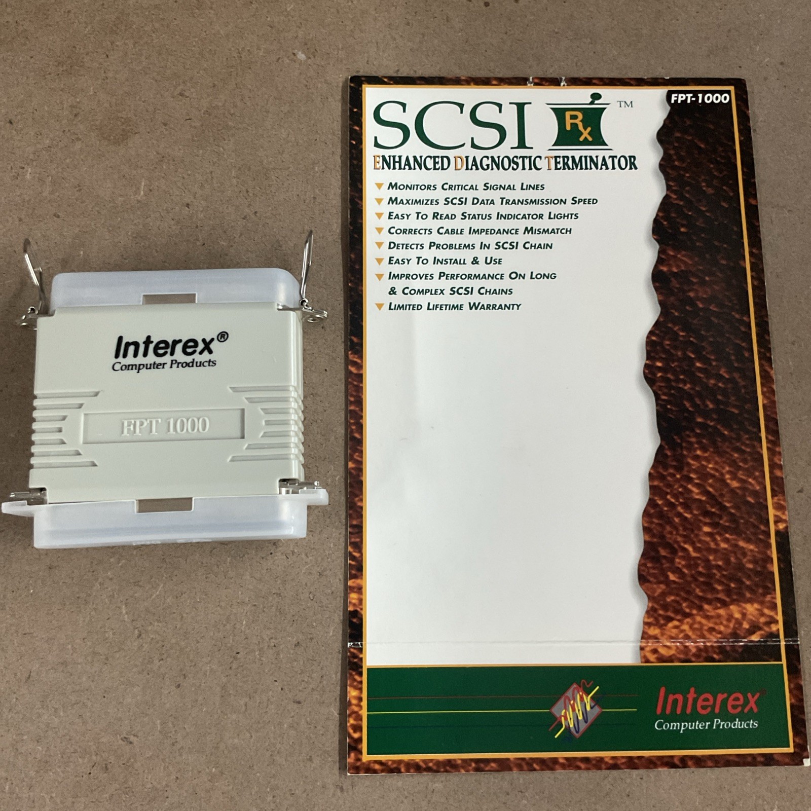SCSI Enhanced Diagnostic Terminator Interex Computer Products FPT 1000