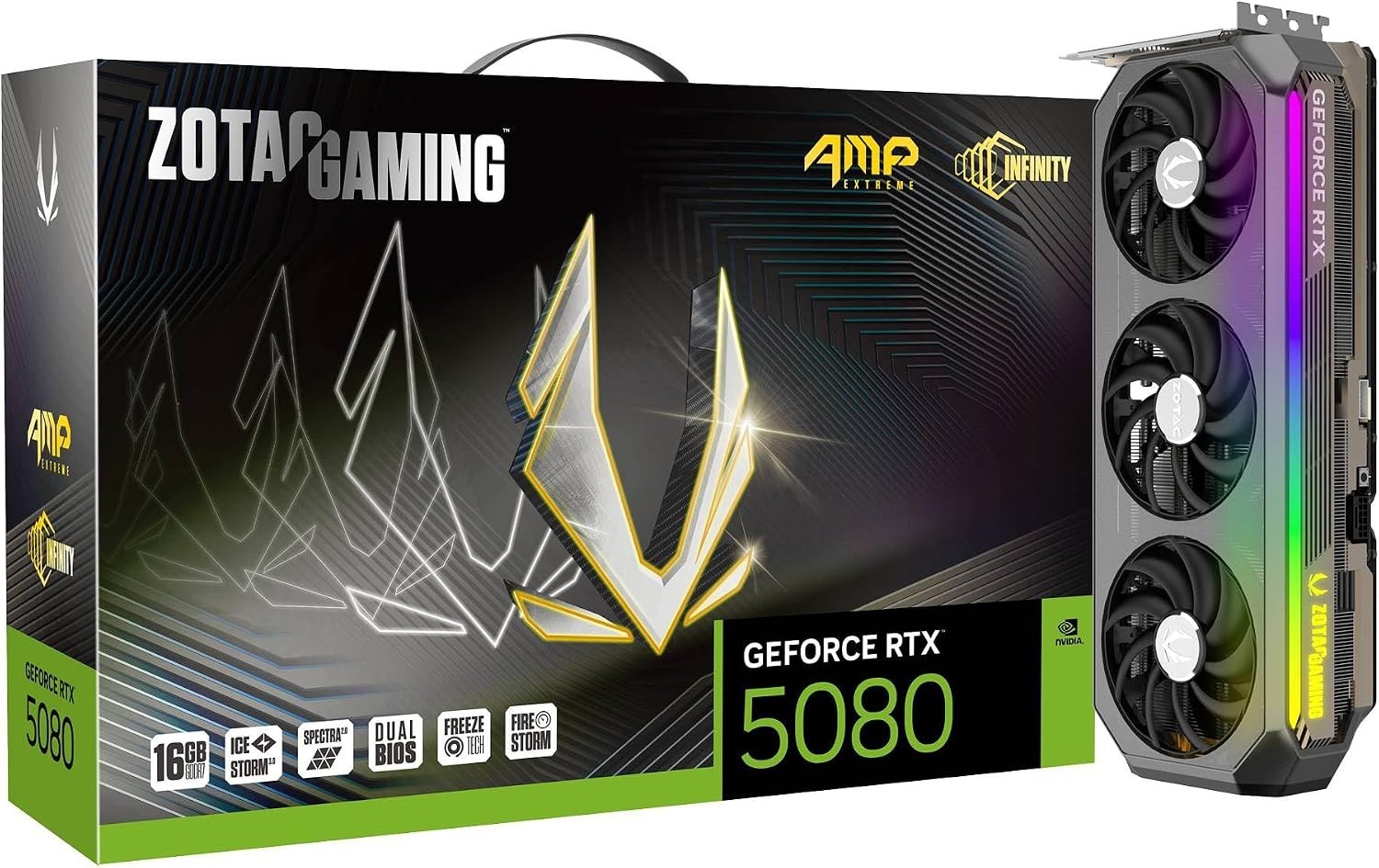 Zotac NVIDIA GeForce RTX 5080 AMP Extreme Infinity 16GB GDDR7 Graphics Card - OB