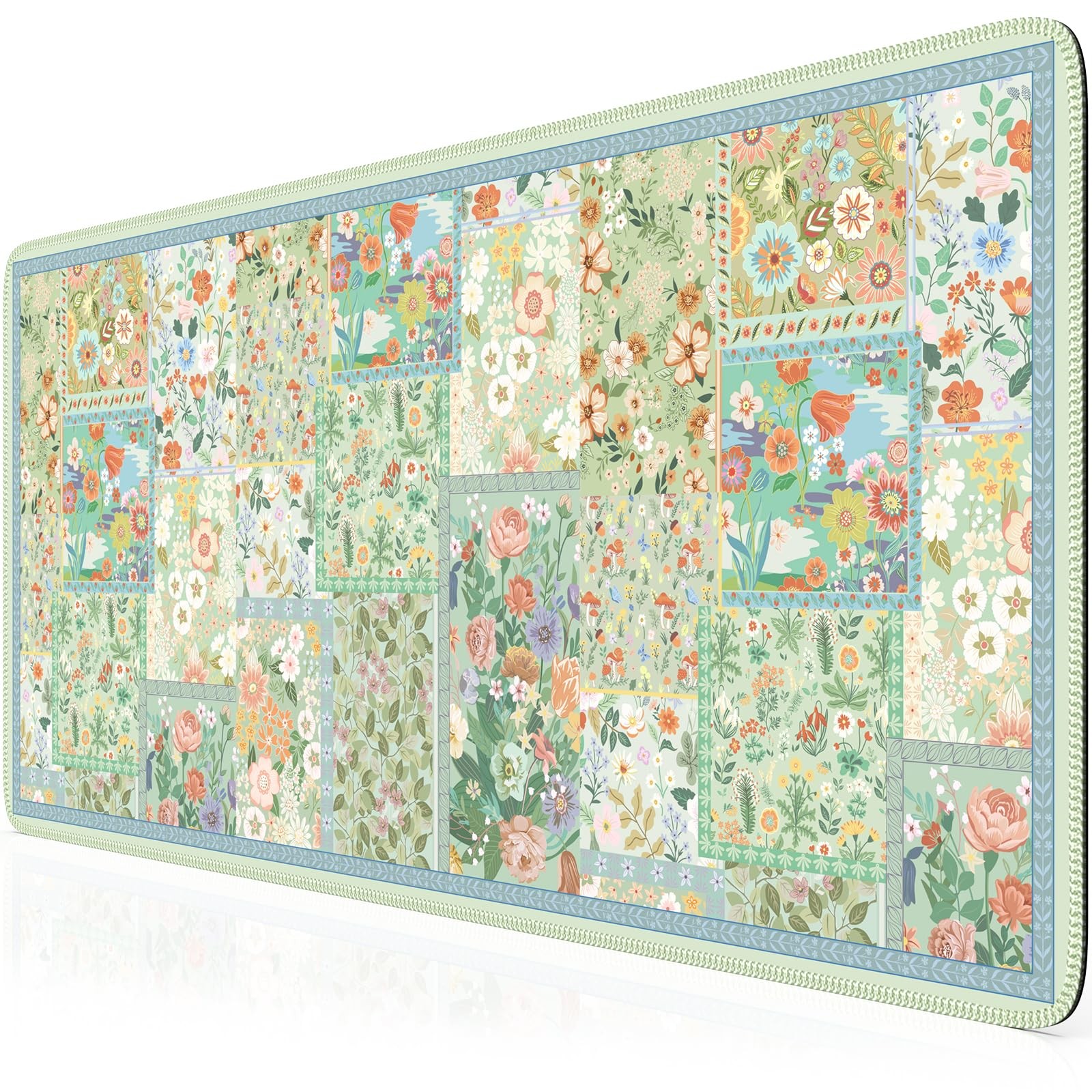 Green Desk Matt for Desktop, Desk Mat for Keyboard and , Non-Slip Desk Pad wi...