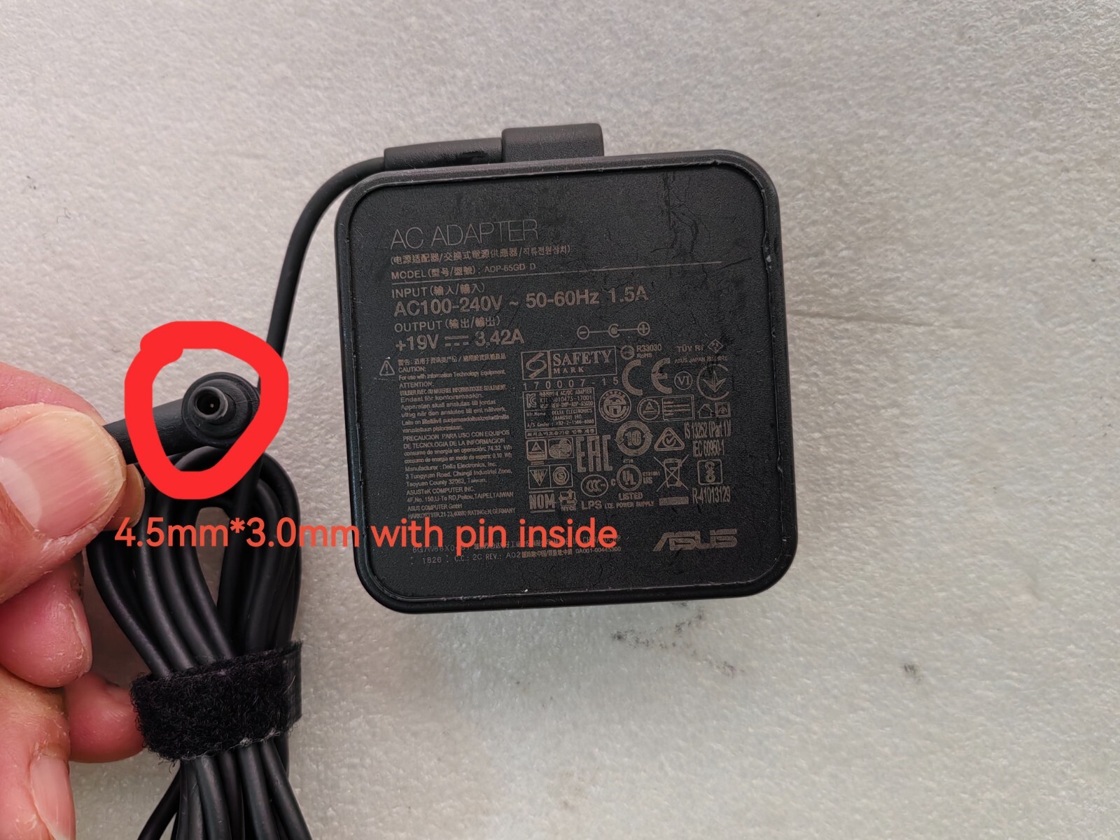 Original 19V 3.42A ADP-65GD D For Asus AsusPro P5440F P5440FA Notebook 4.5mm 65W