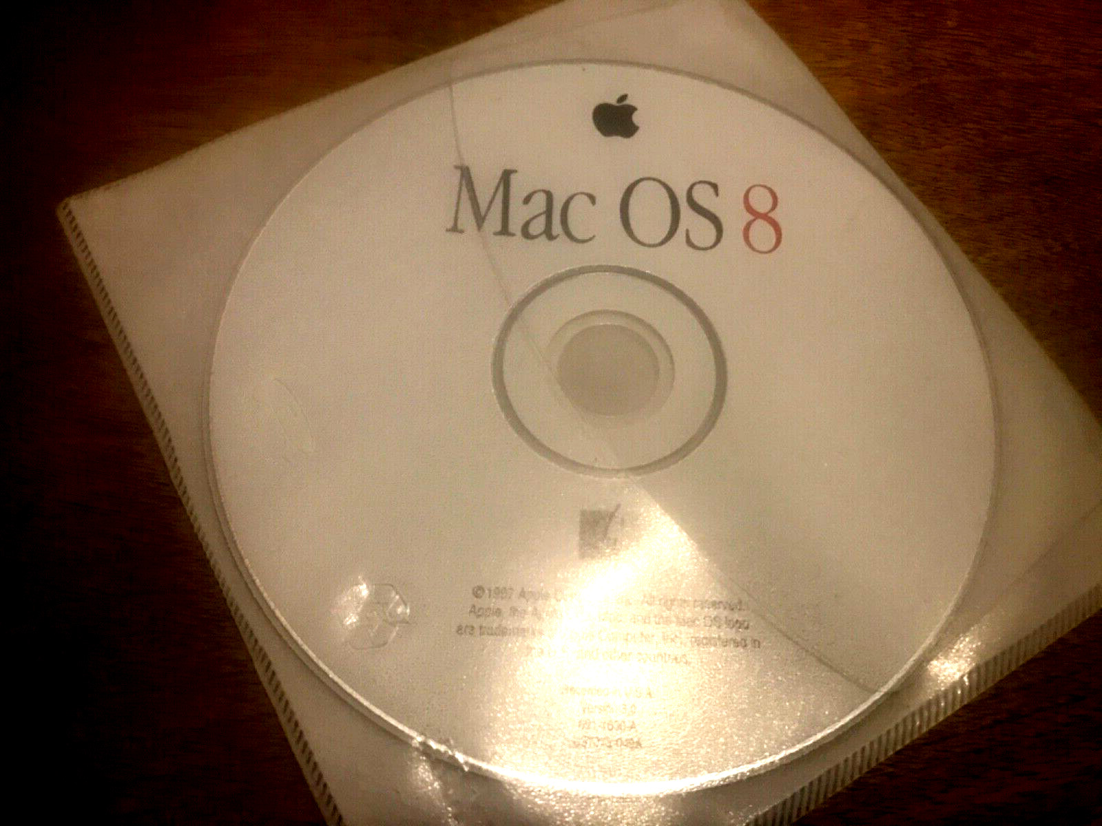 Vintage Mac OS 8.0 Full Install CD ROM Disc, 691-1600-A
