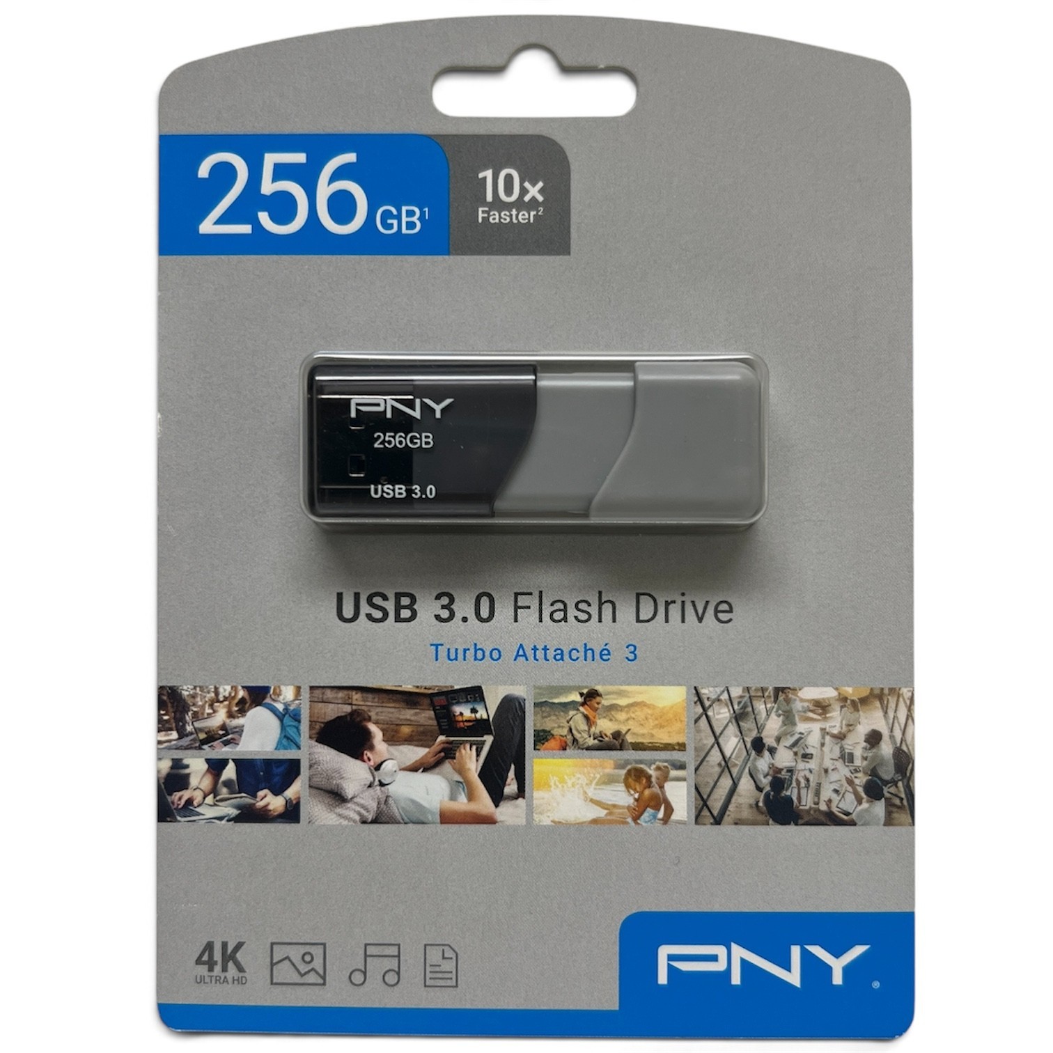 256GB USB 3.0 Flash Drive Memory Stick Thumb Drive USB-A PNY Turbo Attache 3 New