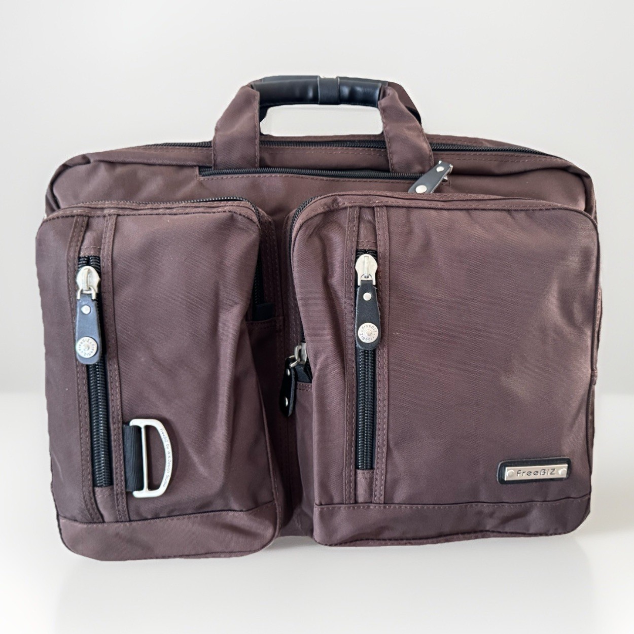 FreeBiz Multi-function Briefcase Backpack with Handle and Shoulder Strap