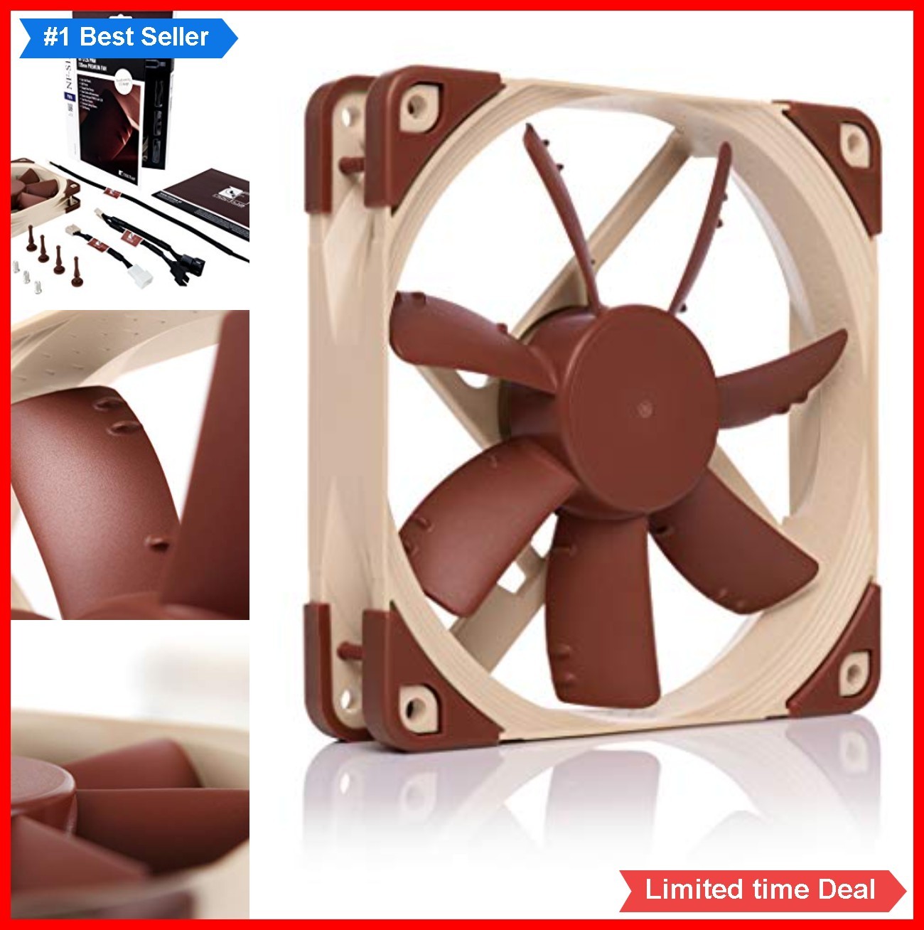 Case Fan 120mm 4-Pin PWM 12V 1200 RPM Ultra Quiet 17.8 dB PC Cooling Chassis