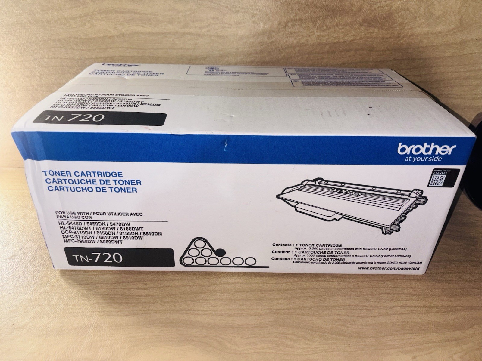 Brother TN-720 Black Toner Cartridge NEW OEM Genuine Sealed TN 720 HIGH YIELD