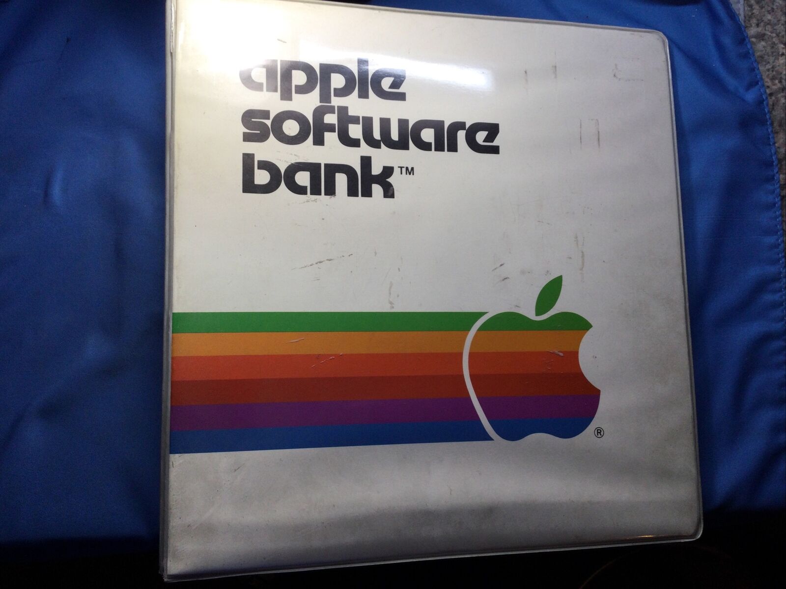Vintage APPLE Software Bank 3 Ring Binder - You Need This On Your Library shelf