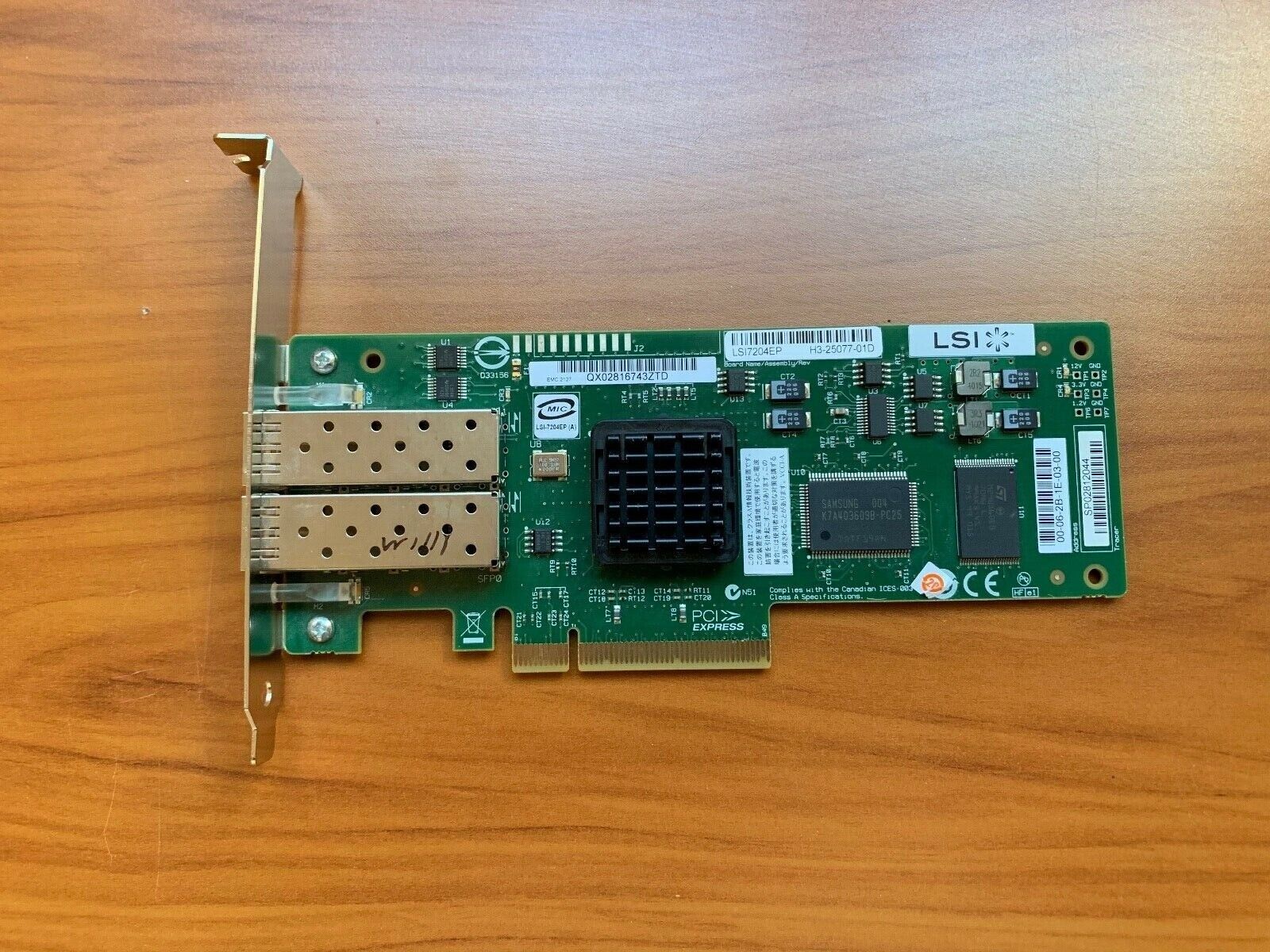Apple Xserve LSI7204EP Host Bus Adapter PCIe 4Gb Fibre Channel H3-25077-01D