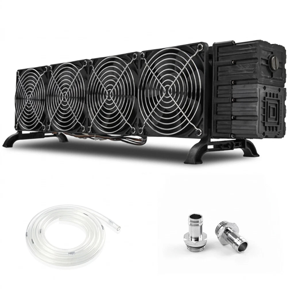 OCOCOO 480mm External Water Cooling Station Pump Combo for GPU Workstation PC