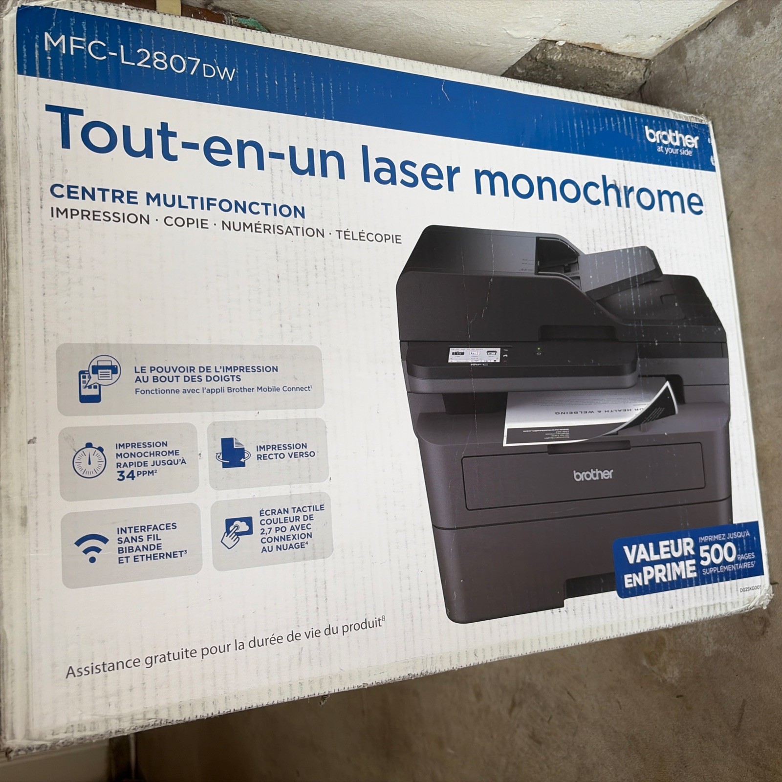 Brother MFC-L2807DW Wireless Monochrome All-in-One Laser Printer
