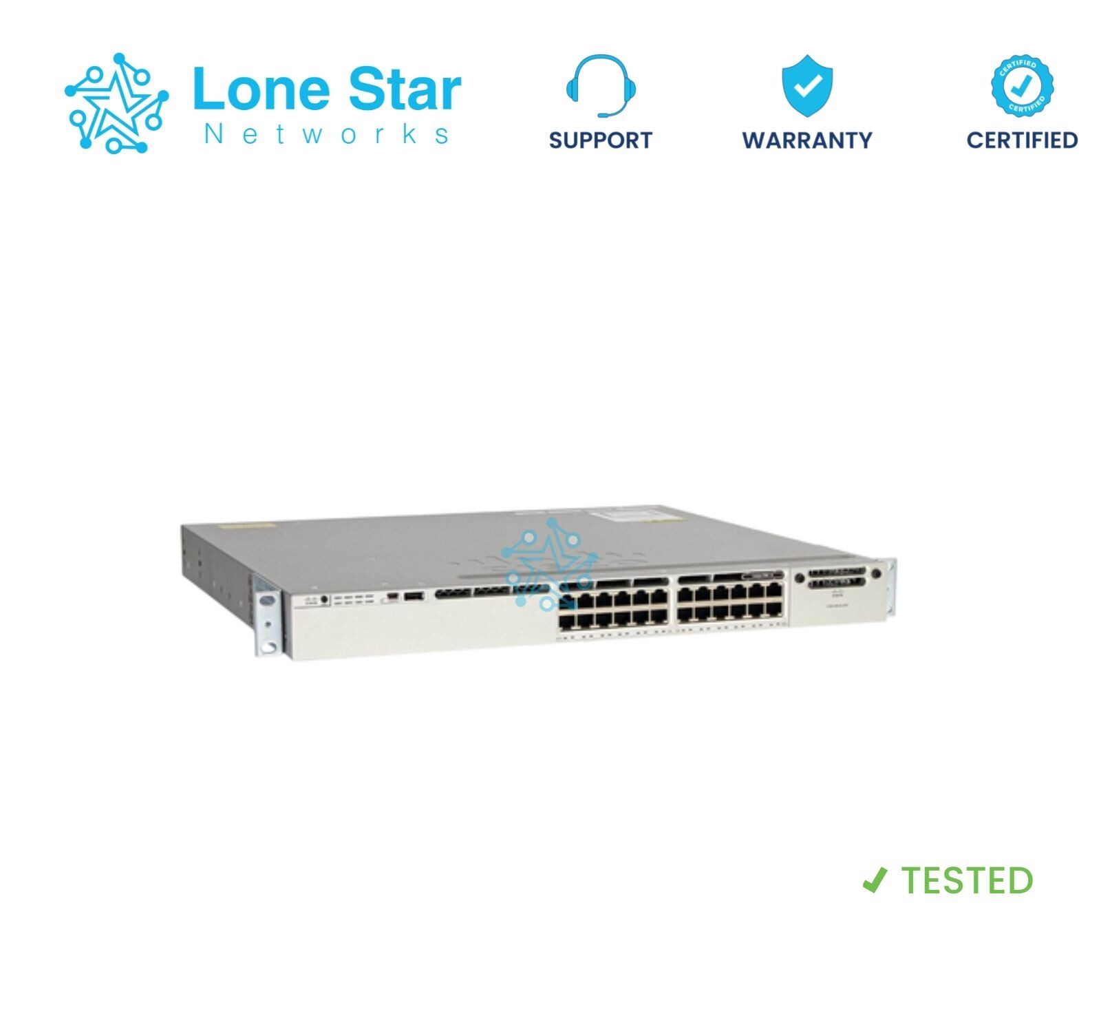Cisco Catalyst WS-C3850-24T-E 24-Port Ethernet Network Switch-Lifetime WRNT