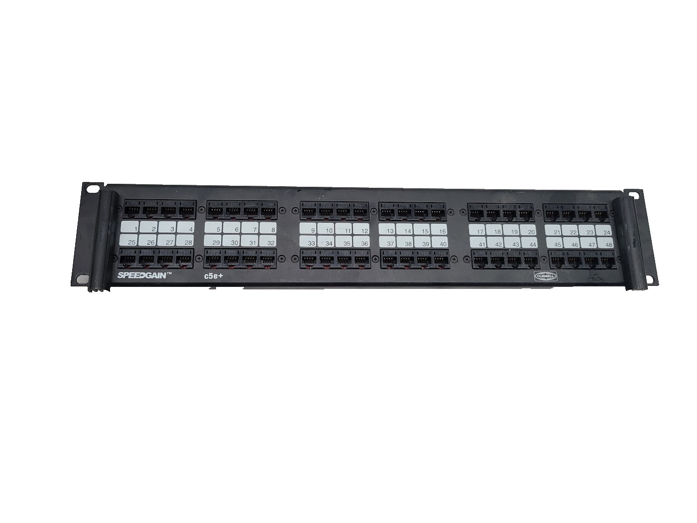 Hubbell P5E48UE SpeedGain C5E+ 2U 48-Port Rack Mountable Patch