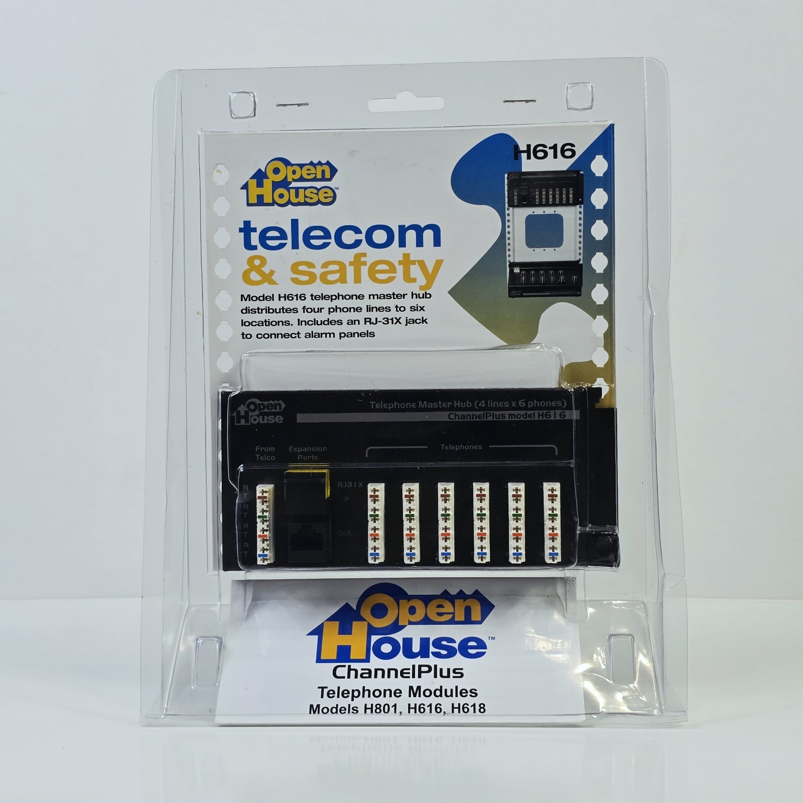 Open House H616 ChannelPlus Telephone Master Hub 4 Lines x 6 Phones Module NIP