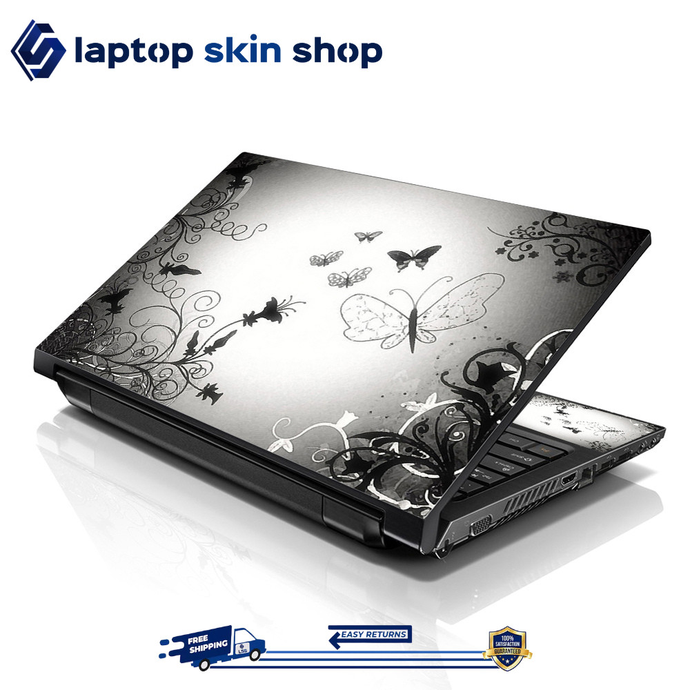Laptop Skin Sticker Decal Cover for Notebook Apple Asus Black and White 13-16 in