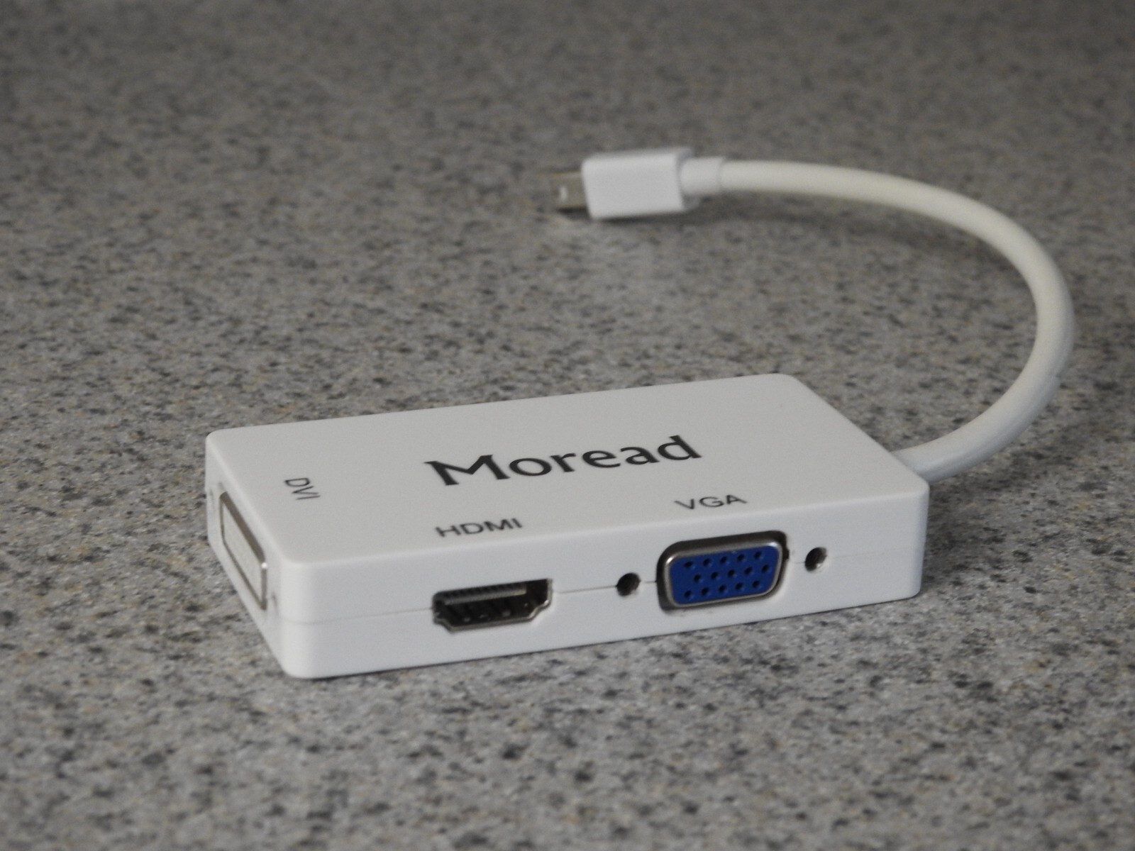 3-in-1 Moread Mini DisplayPort (Thunderbolt) Male to DVI/HDMI/VGA Female Adapter