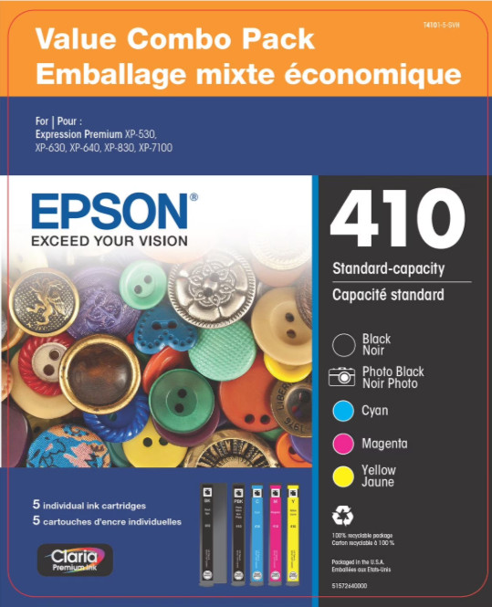 Epson Premium 410 Standard Capacity Ink Value Pack