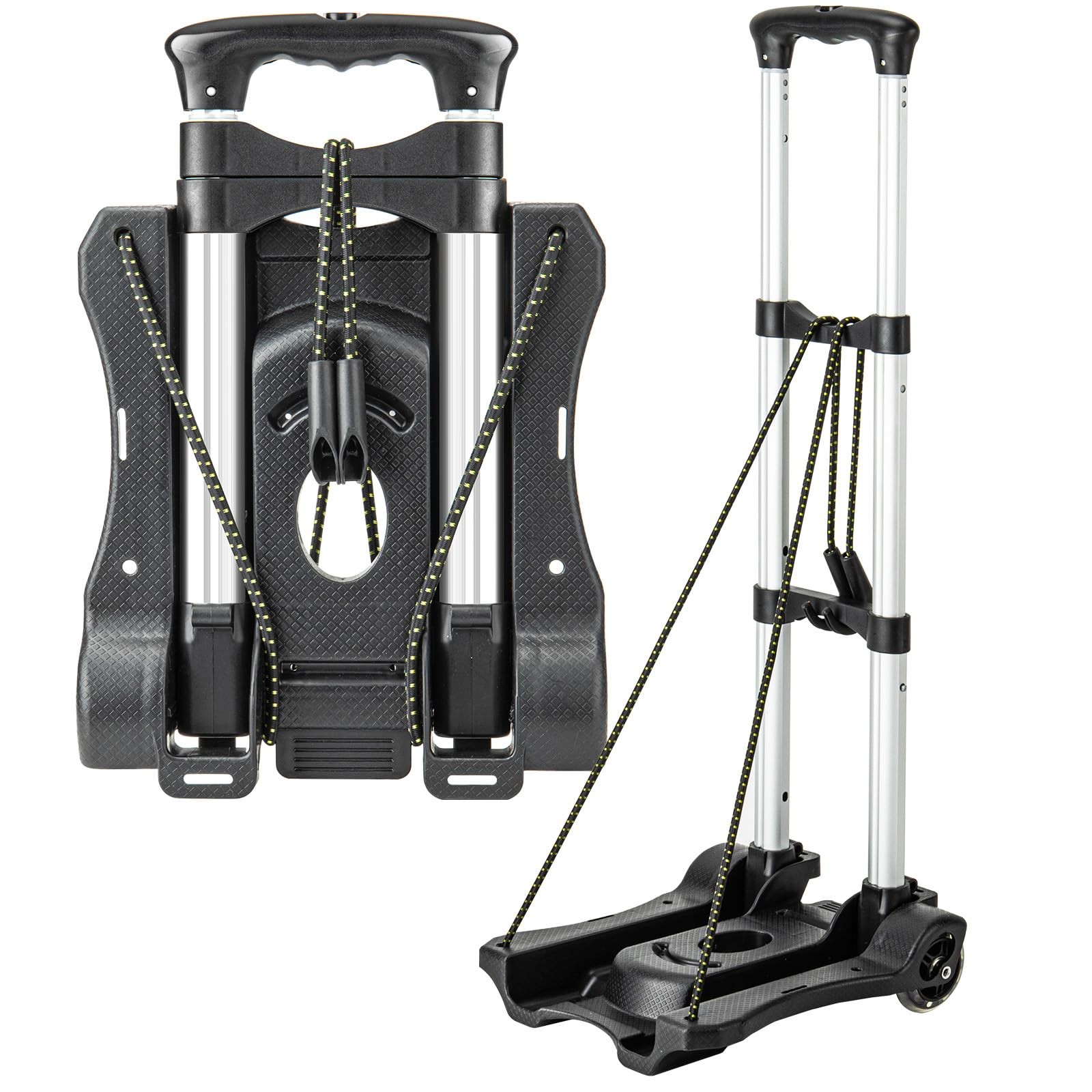 Small Folding Hand Truck Dolly 2 Wheels Lightweight Aluminum Portable Cart