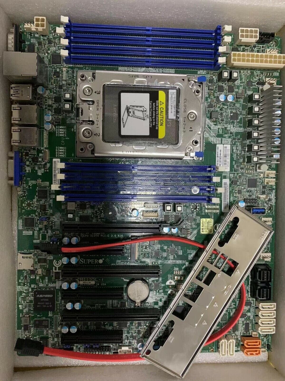 Supermicro h11ssl-i interface sp3 version 2.0. Support epyc7001/7002 used