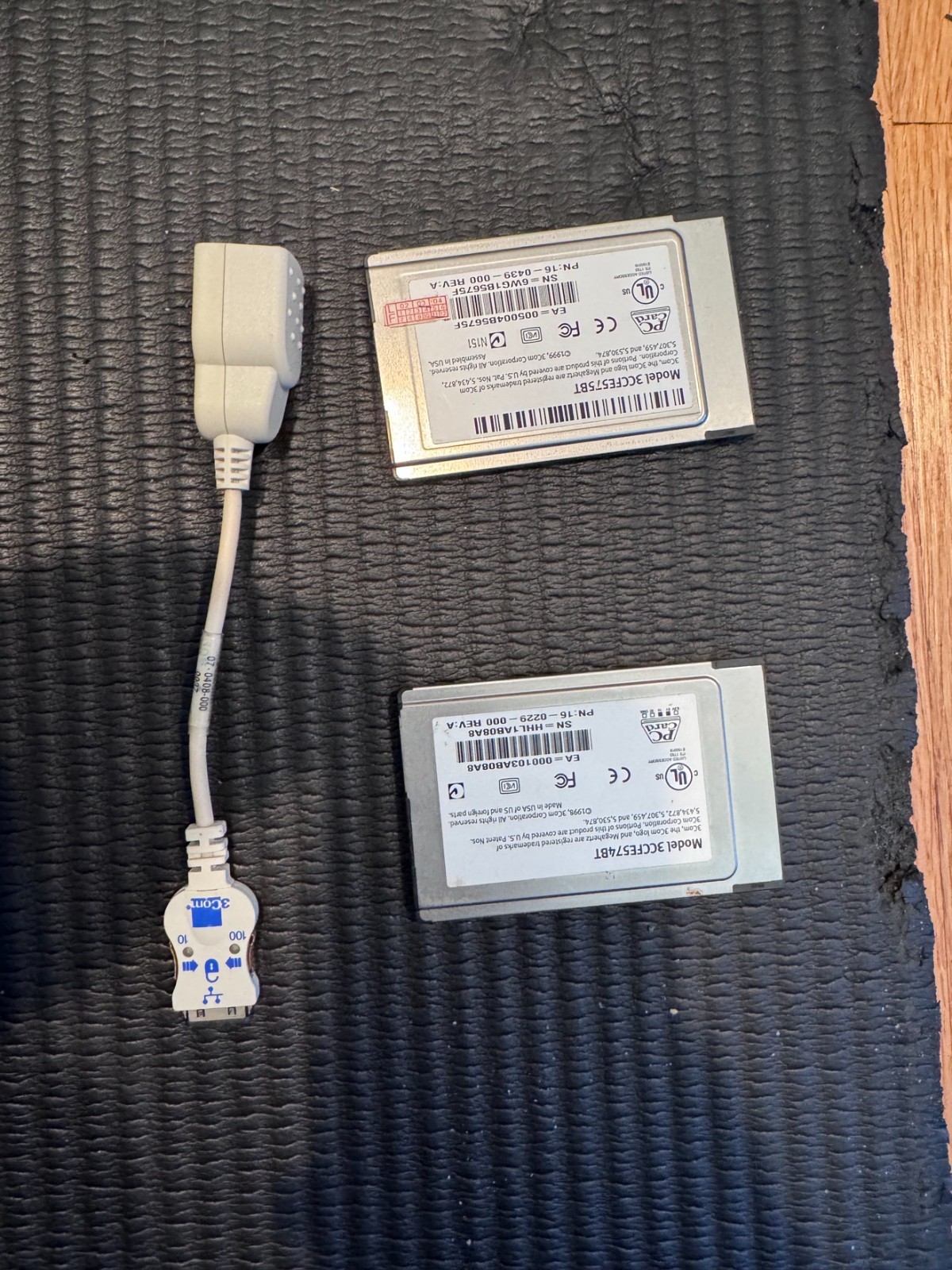 3Com Megahertz 10/100 LAN PC Card Lot - 3CCFE575BT CardBus + 3CCFE574BT + Dongle
