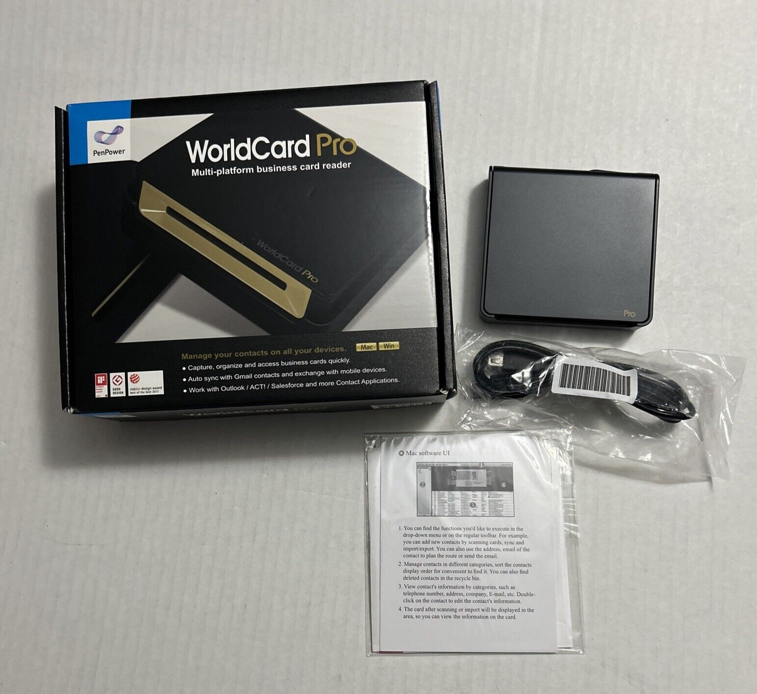 PenPower WorldCard Pro WCU02A Multi-Platform  Business Card Reader