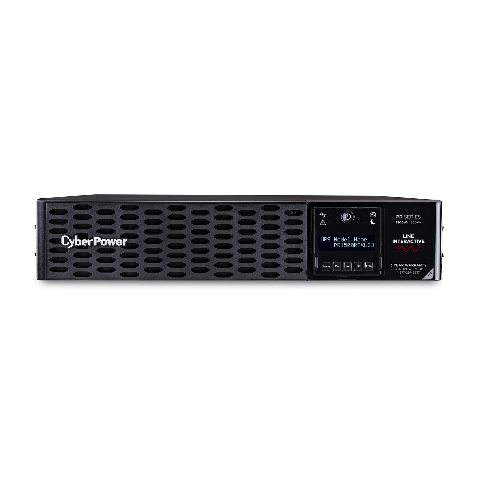 CyberPower PR1500RTXL2U Smart App Sinewave UPS, 1500VA/1500W, 8 Outlets, Option