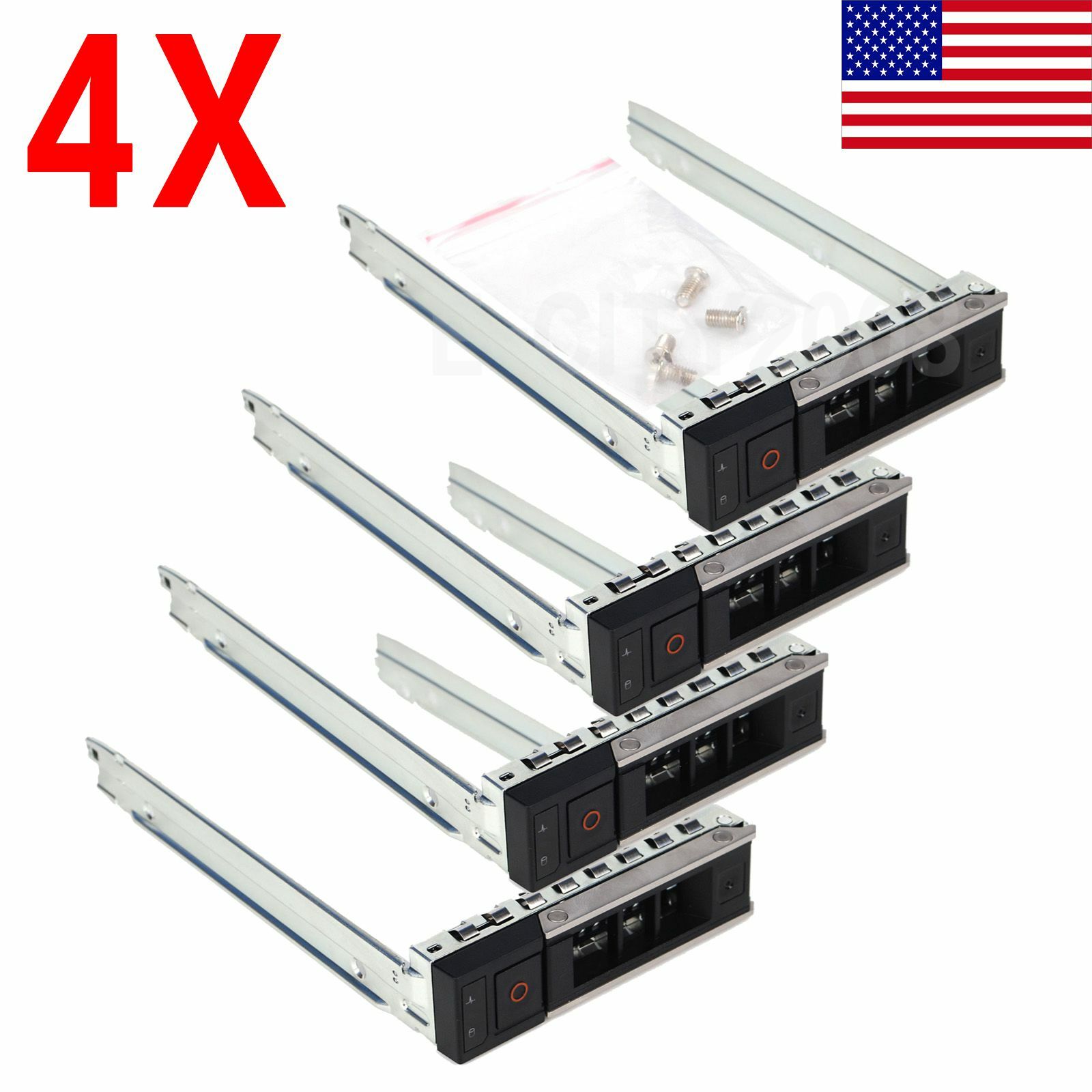 4Pcs For Dell X7K8W Gen14 Poweredge R640 R740 R740xd R940 3.5" LFF Tray Caddy