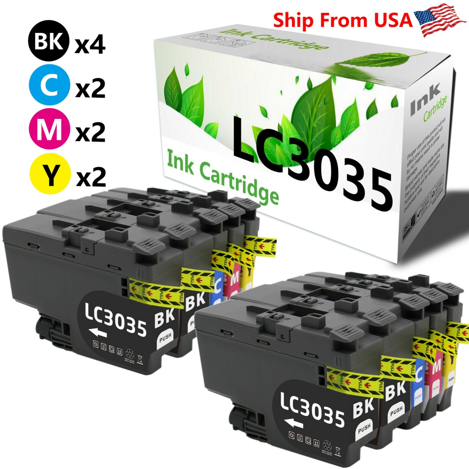 10P Ink Cartridge for LC3035 MFC-J805DW MFC-J995DW XL MFC-J805DW XL MFC-J815DW