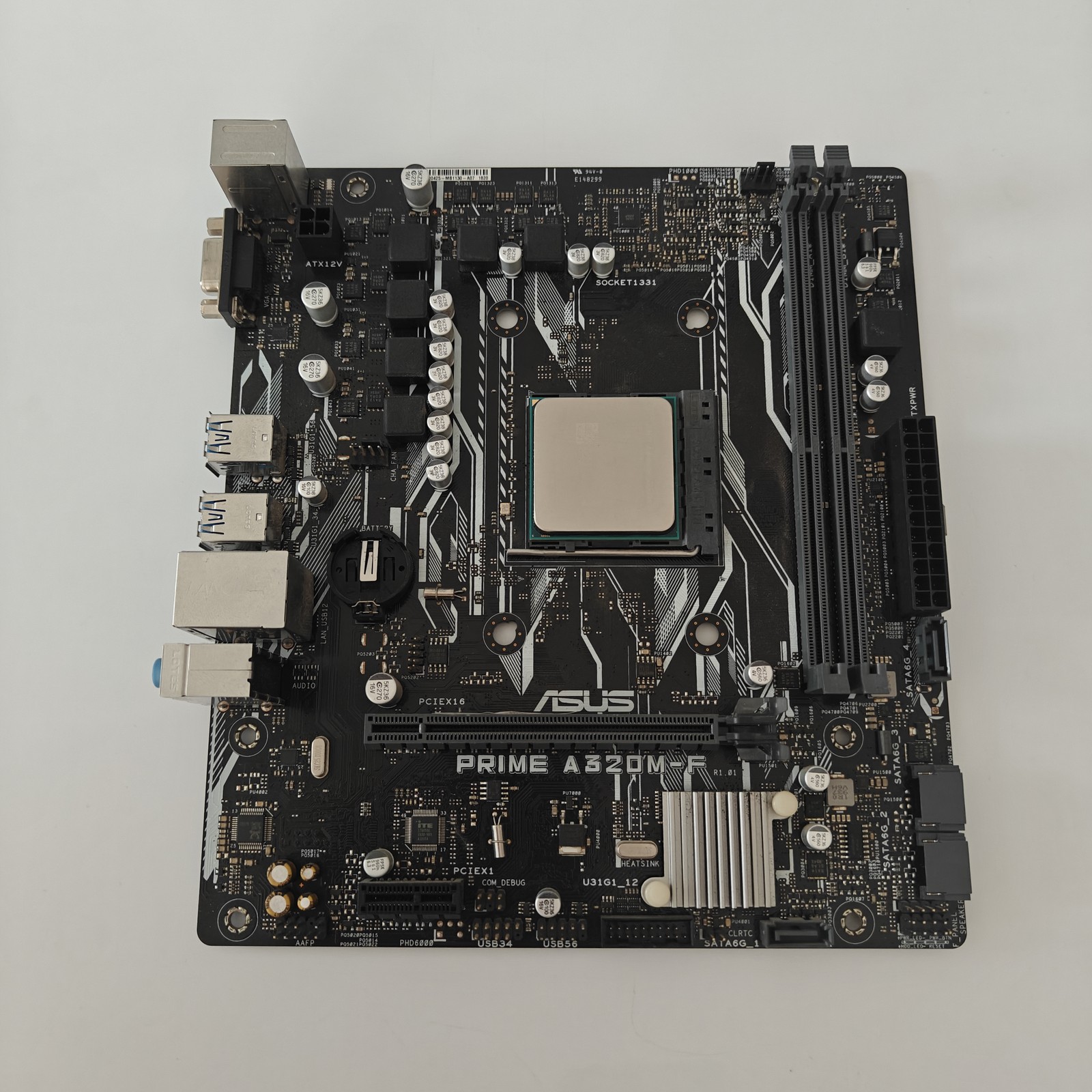 ASUS PRIME A320M‑F AM4 Motherboard +AMD A8‑9600 4‑Core CPU Combo DDR4 VGA Output