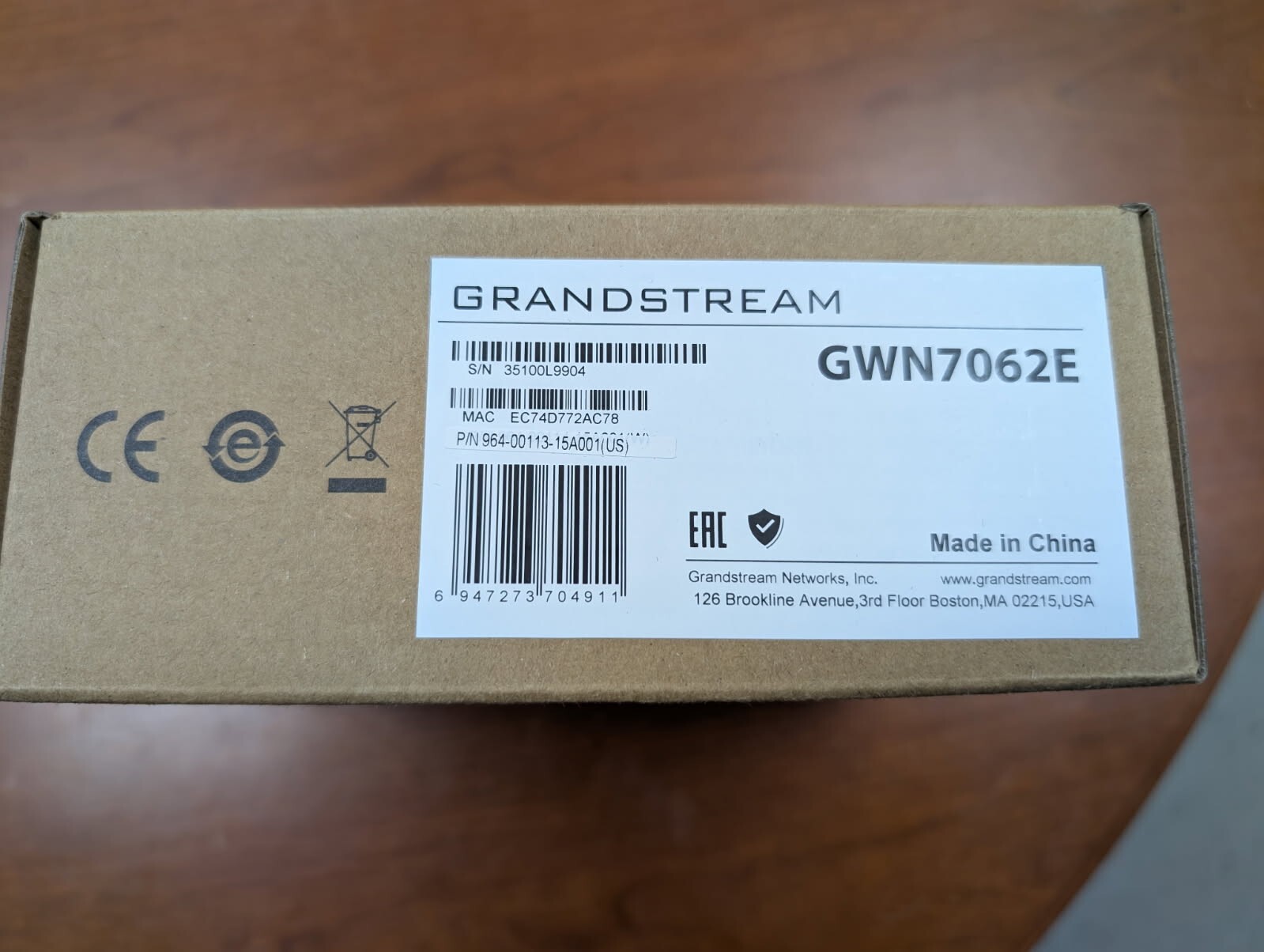 Grandstream GWN7062E AX3000 WiFi 6 Router 3 x GigE Router