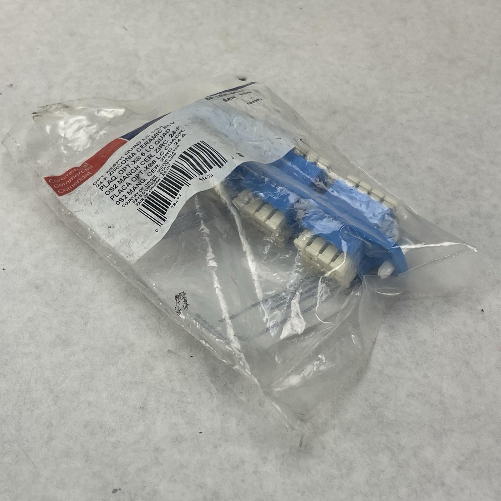 Leviton 5F100-4LL Precision Molded Fiber Adapter Plate Blue