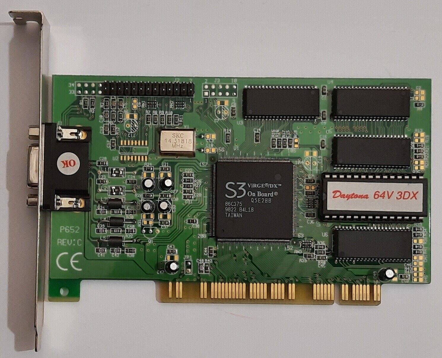 Palit Daytona 64V 3DX PCI Graphics Card (S3 ViRGE/DX, 86C375, 4MB, Retro, 1998)