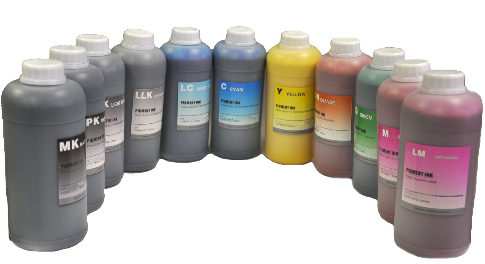 11pcsX200ml Pigment  Ink Refill for Epson 4900,7890,7900,9890,9900