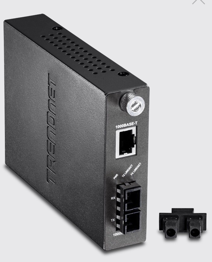 TrendNet 1000Base-T to 1000Base-Sx Multi-Mode SC Fiber Converter, up to 550M