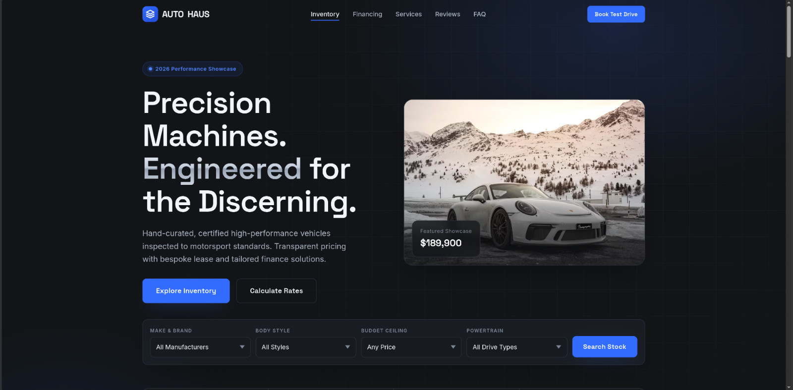 Autohaus Car Dealership Website Template - Bootstrap 5 HTML + Free Setup/Hosting