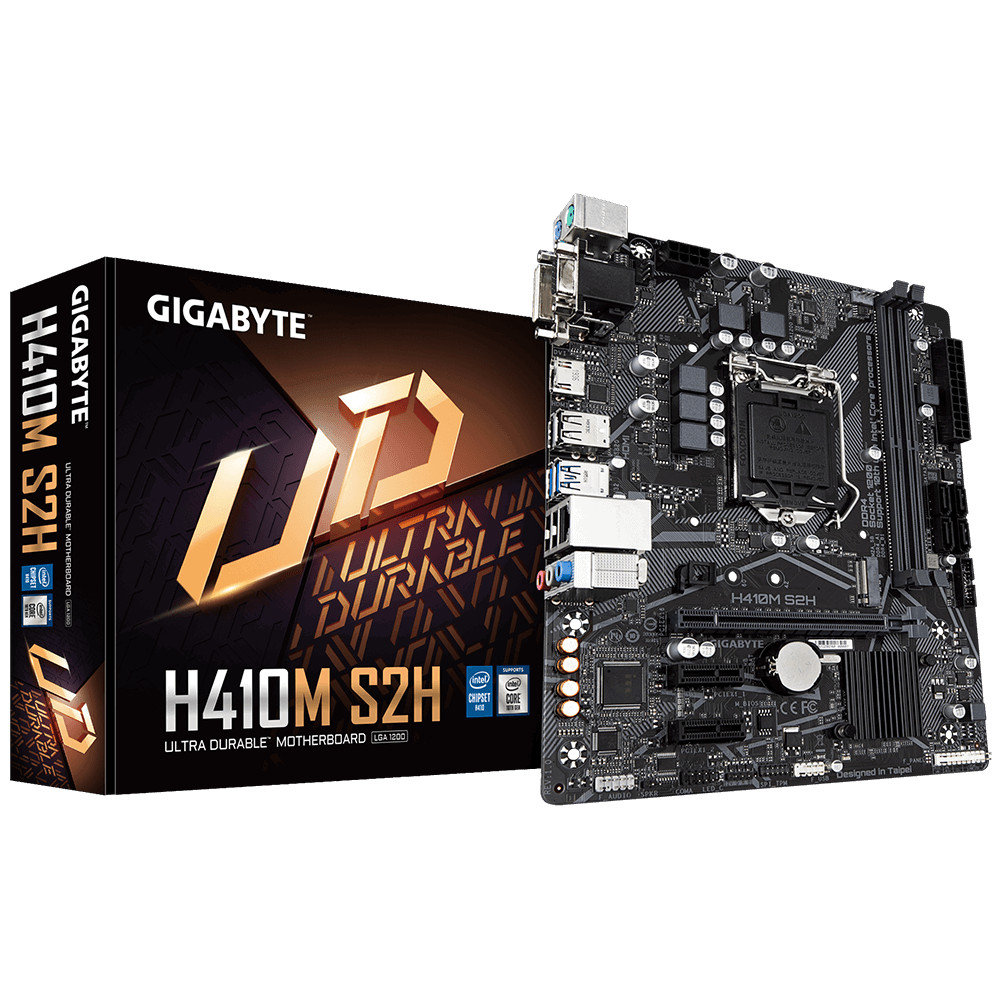 Gigabyte H410M S2H Motherboard CPU SOCKET LGA1200 Intel DDR4 DVI VGA HDMI