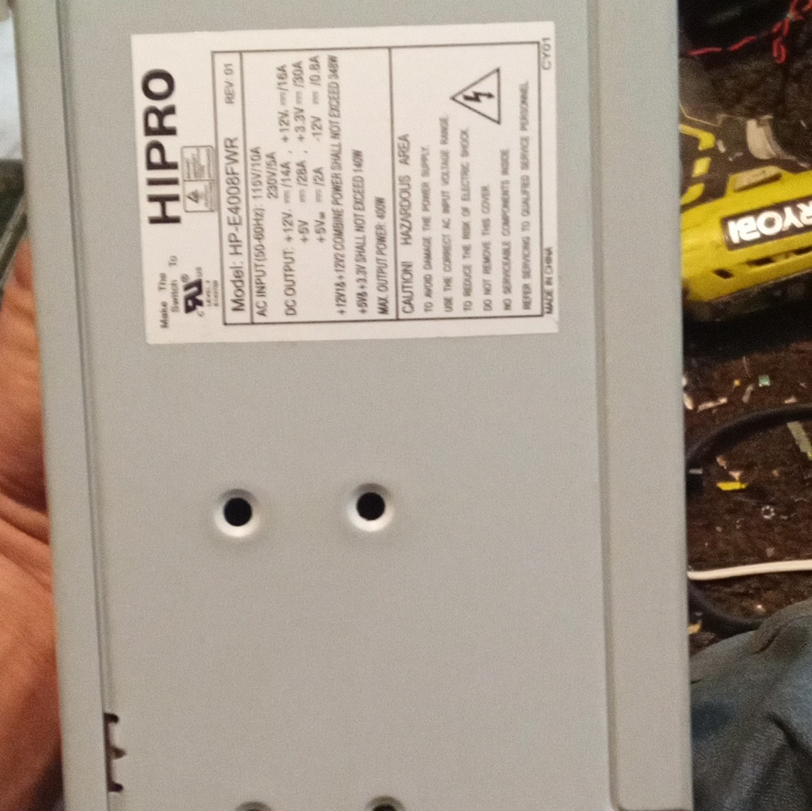 ** 400W ATX Power Supply HIPRO HP-e4008fwr