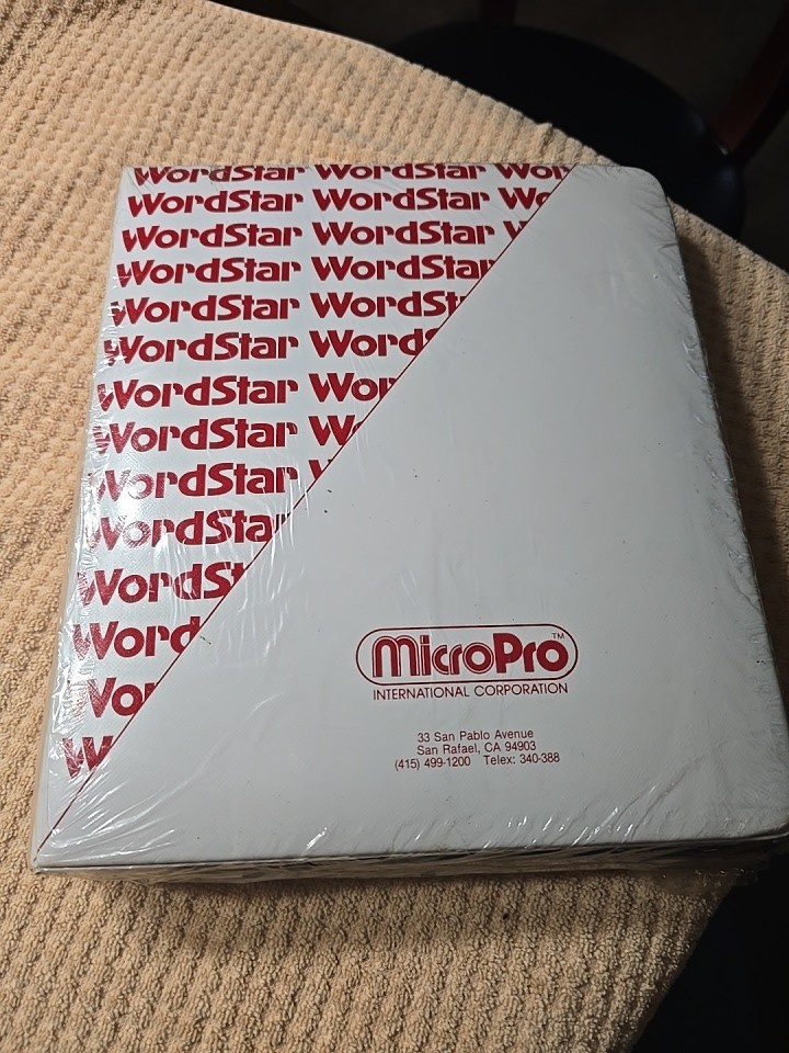 SEALED 1981 MicroPro WordStar 3.24 Word Processing Software for Micro Processors